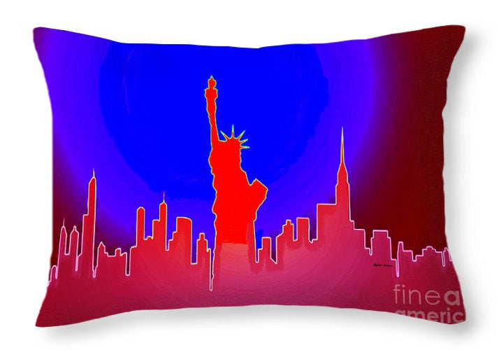 Throw Pillow - Statue Of Liberty Enlightening The World