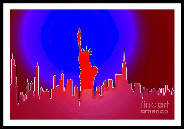 Framed Print - Statue Of Liberty Enlightening The World