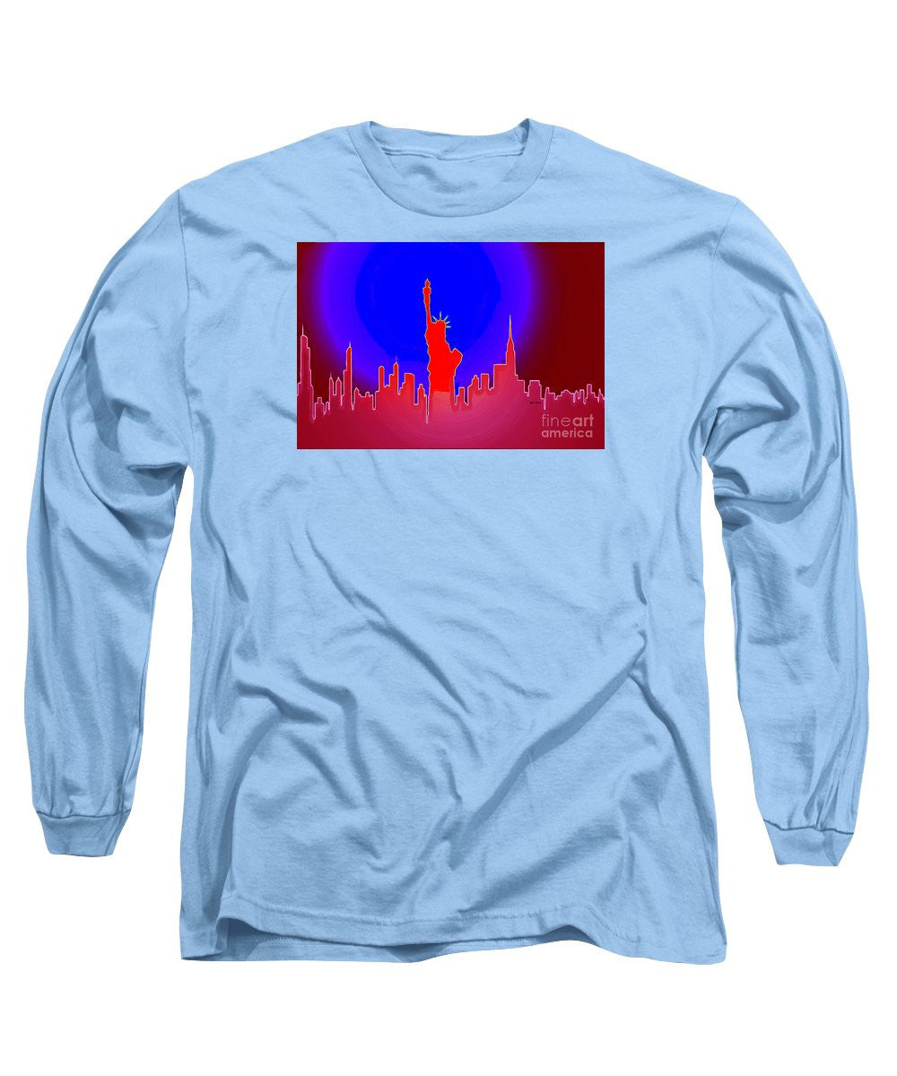 Long Sleeve T-Shirt - Statue Of Liberty Enlightening The World