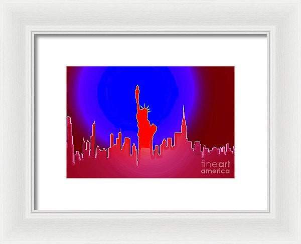 Framed Print - Statue Of Liberty Enlightening The World