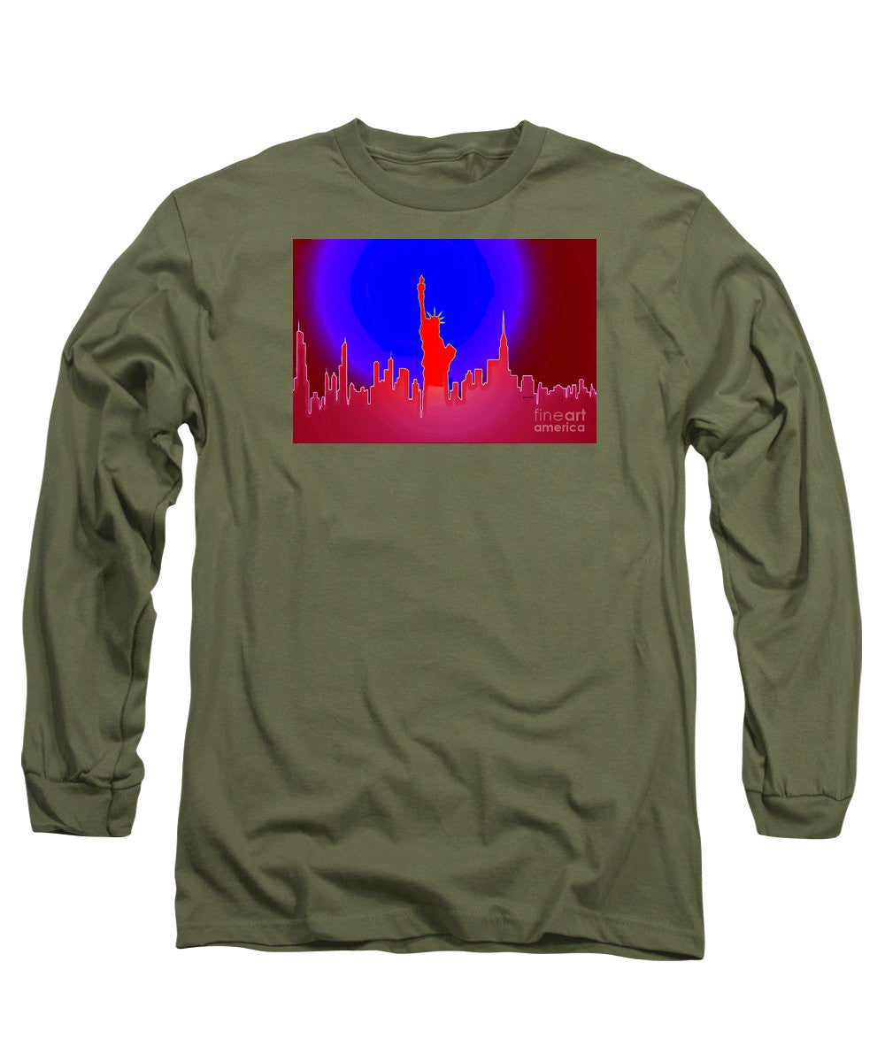 Long Sleeve T-Shirt - Statue Of Liberty Enlightening The World