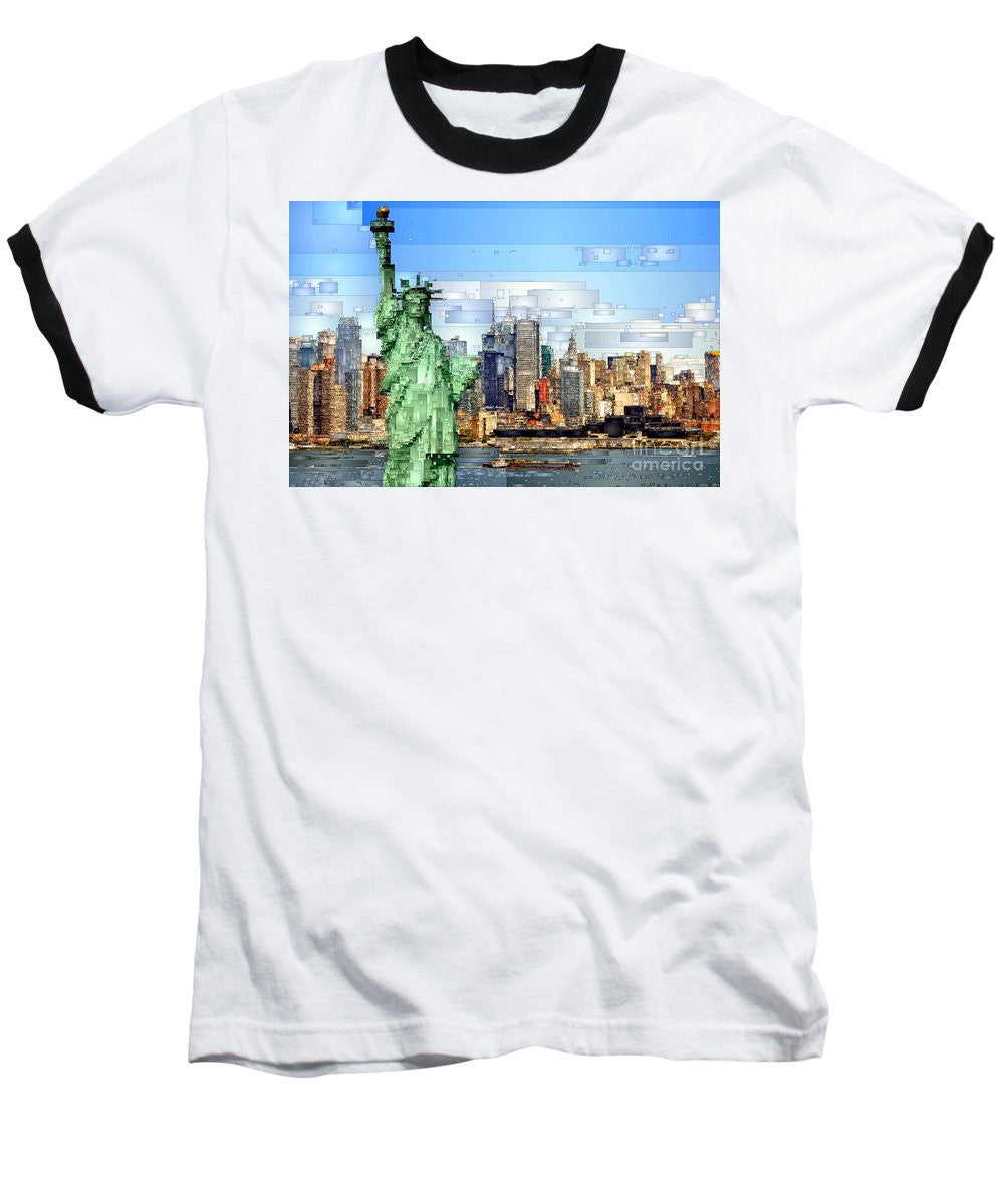 Baseball T-Shirt - Statue Of Liberty- New York