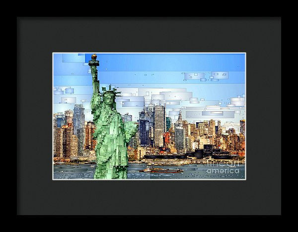 Framed Print - Statue Of Liberty- New York