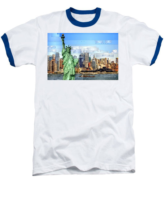 T-shirt de baseball - Statue de la Liberté - New York