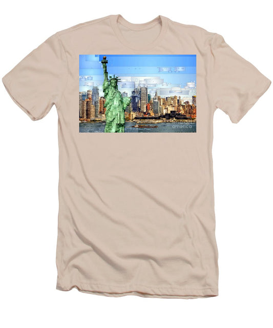 T-shirt pour homme (coupe ajustée) - Statue de la Liberté - New York