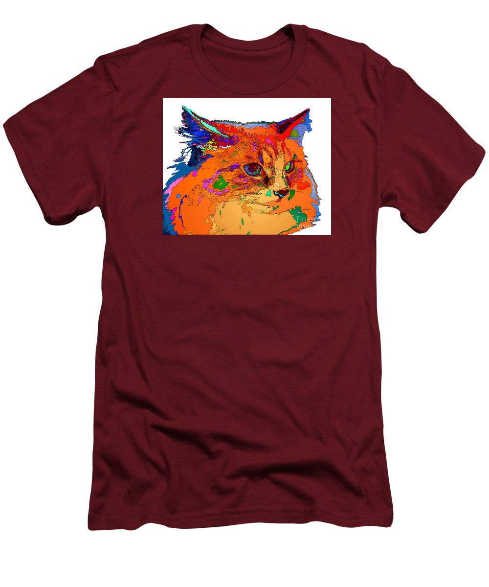 Men's T-Shirt (Slim Fit) - Stella The Cat. Pet Series