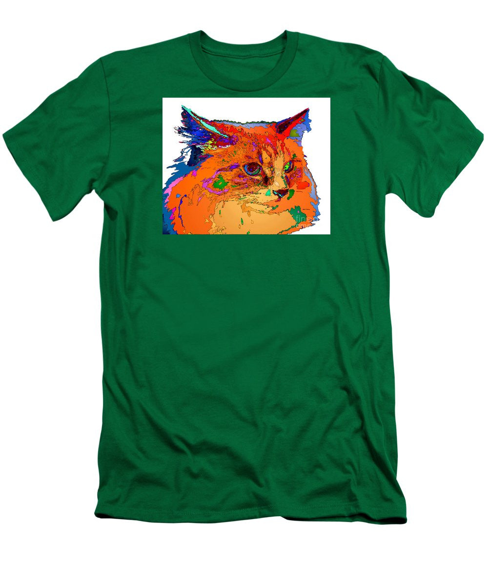 Men's T-Shirt (Slim Fit) - Stella The Cat. Pet Series