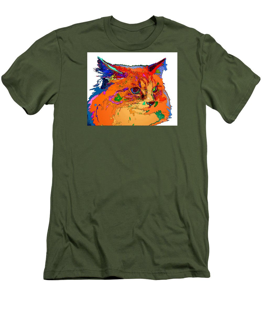 Men's T-Shirt (Slim Fit) - Stella The Cat. Pet Series