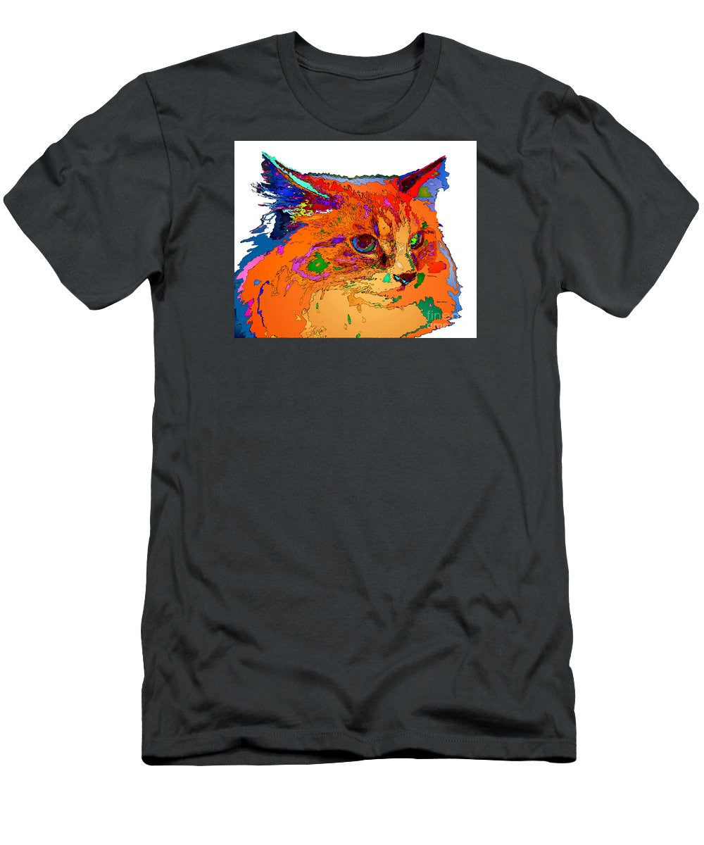 Men's T-Shirt (Slim Fit) - Stella The Cat. Pet Series