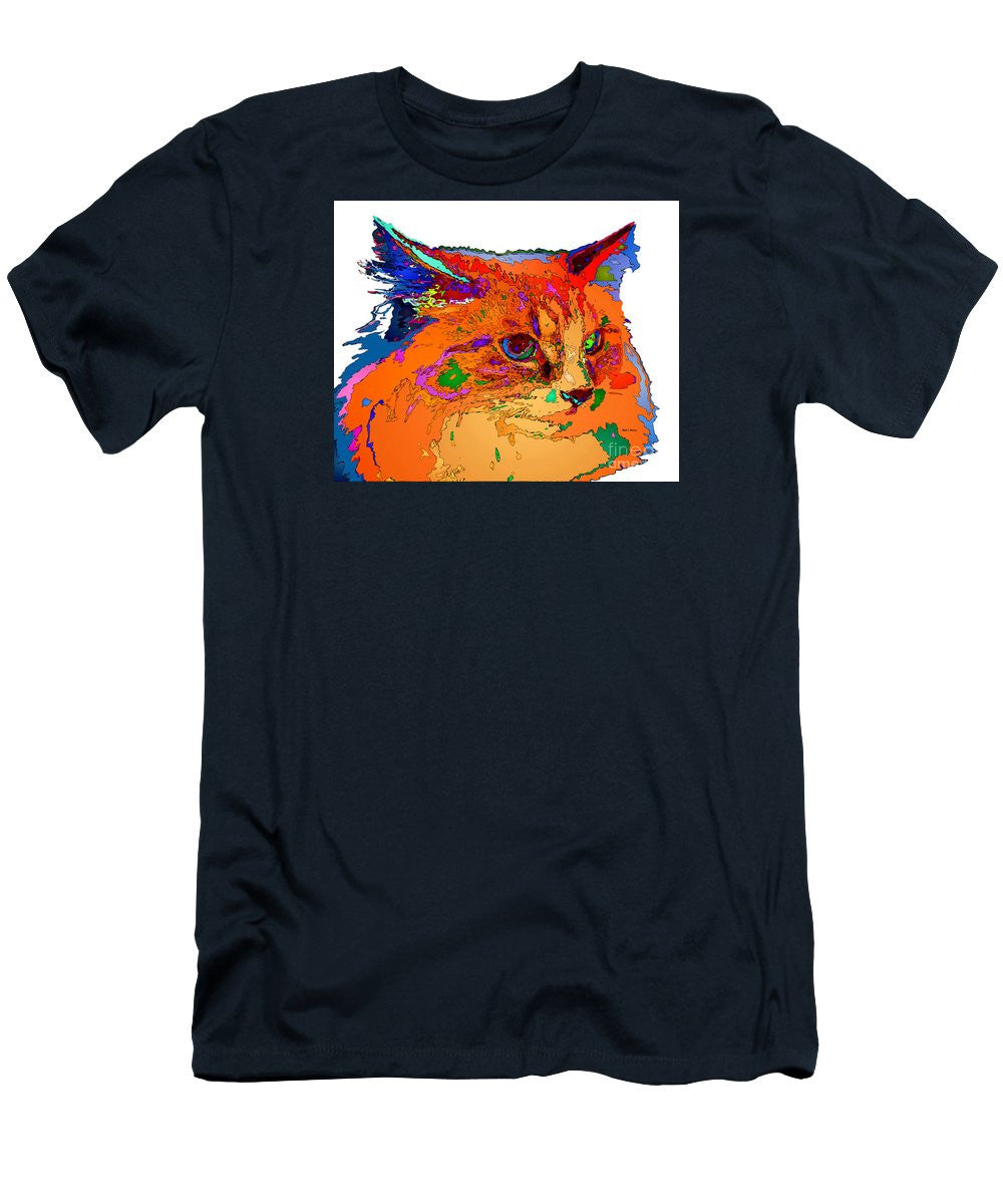 Men's T-Shirt (Slim Fit) - Stella The Cat. Pet Series