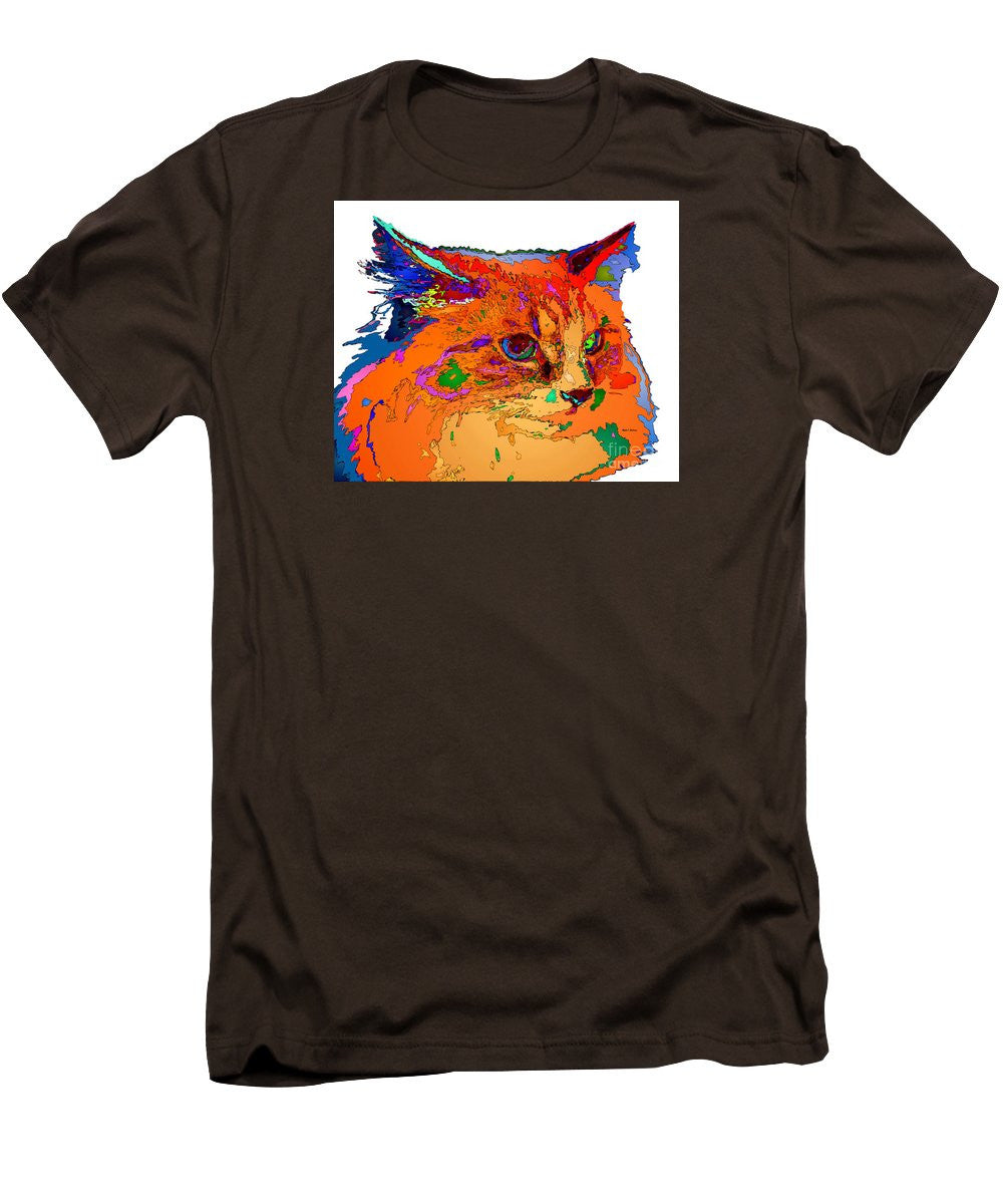 Men's T-Shirt (Slim Fit) - Stella The Cat. Pet Series