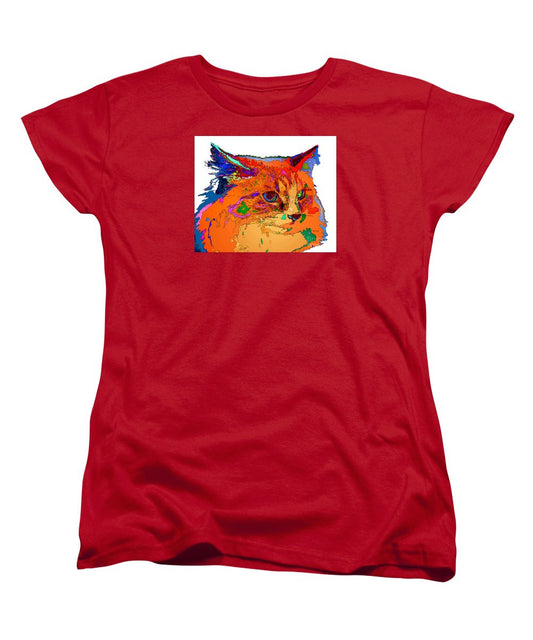 Women's T-Shirt (Standard Cut) - Stella The Cat. Pet Series