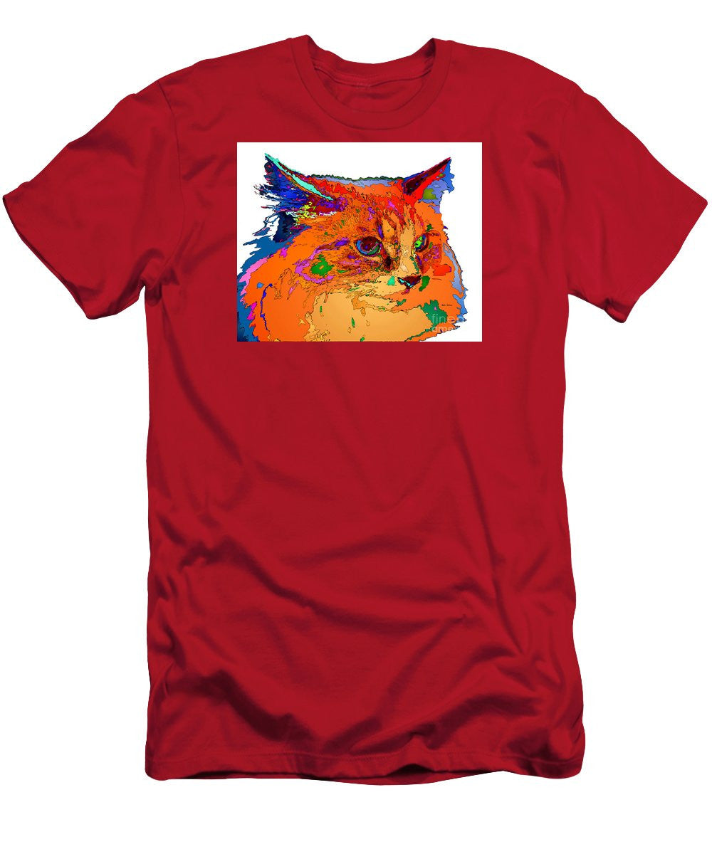 Men's T-Shirt (Slim Fit) - Stella The Cat. Pet Series