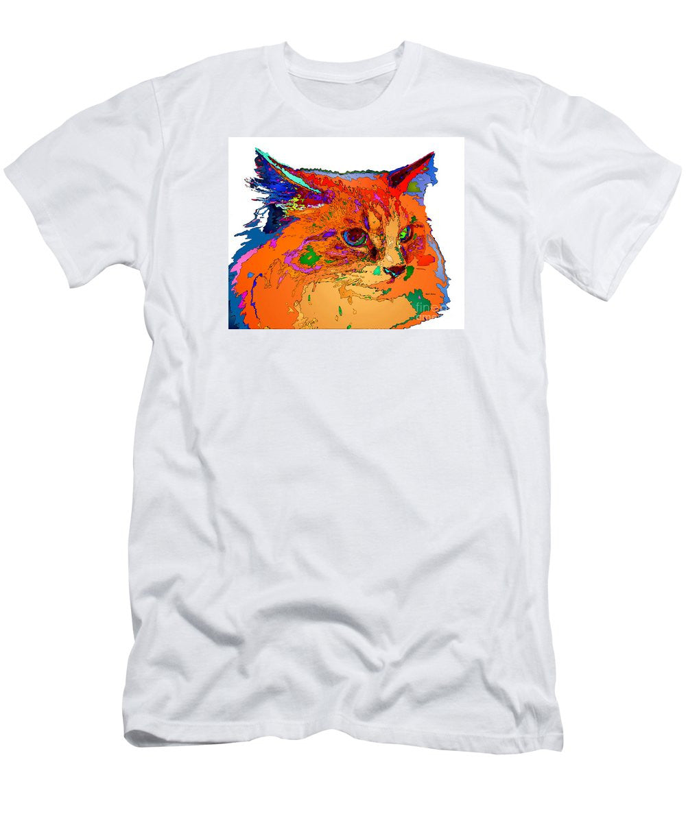 Men's T-Shirt (Slim Fit) - Stella The Cat. Pet Series