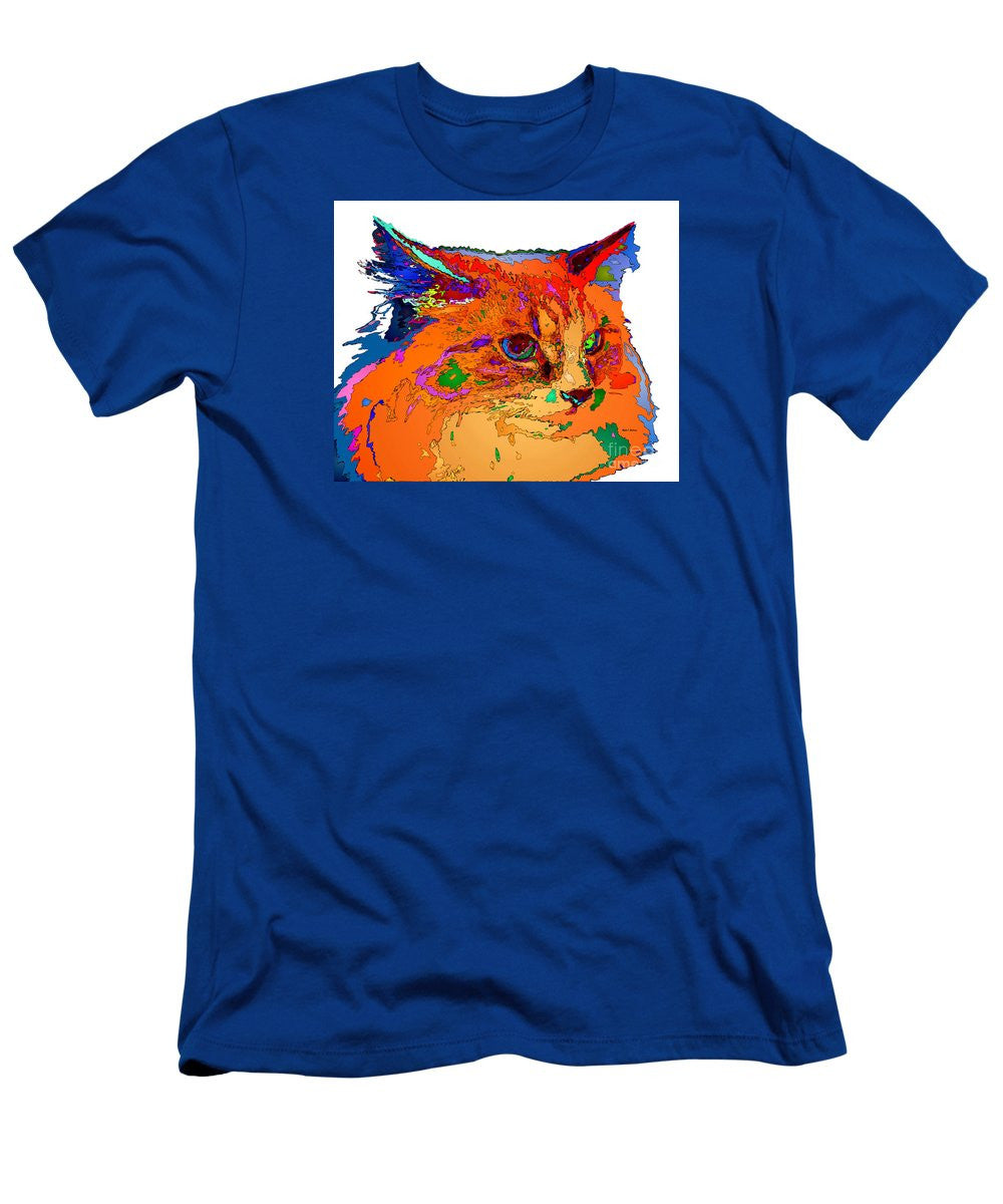 Men's T-Shirt (Slim Fit) - Stella The Cat. Pet Series