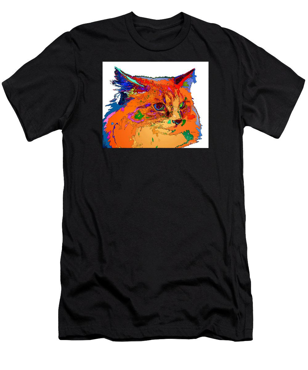 Men's T-Shirt (Slim Fit) - Stella The Cat. Pet Series