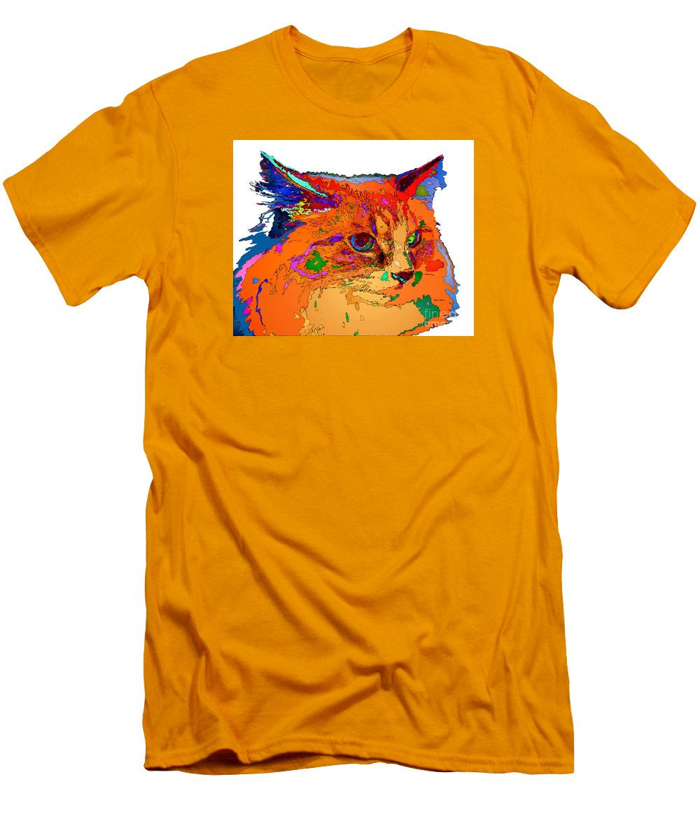 Men's T-Shirt (Slim Fit) - Stella The Cat. Pet Series