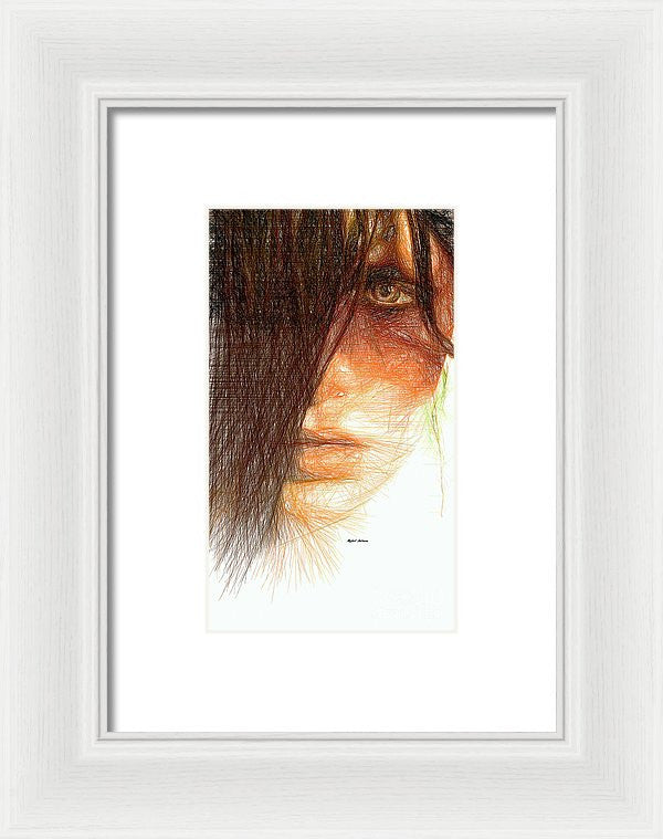 Framed Print - Studio Portrait In Pencil 215