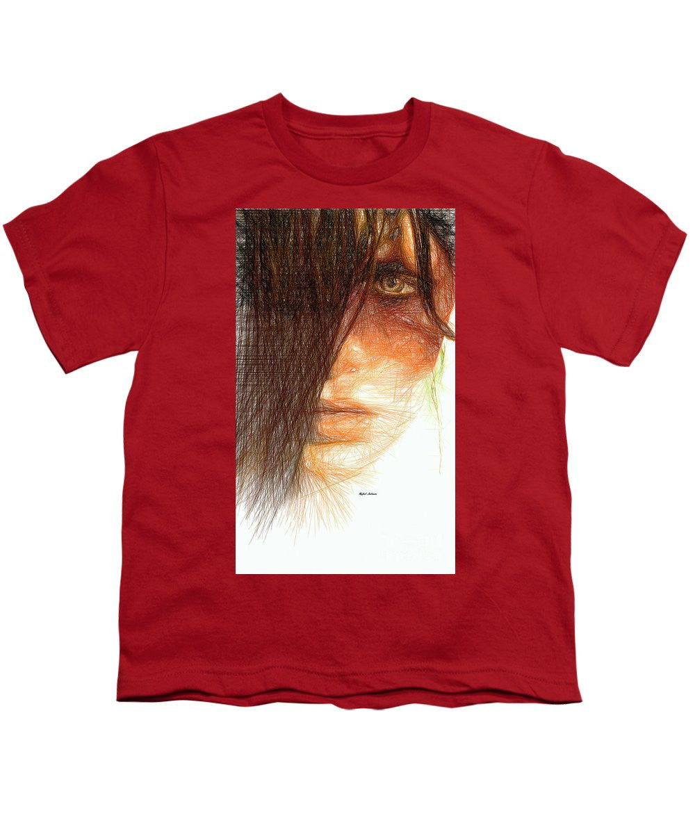 T-shirt pour jeunes - Portrait en studio au crayon 215