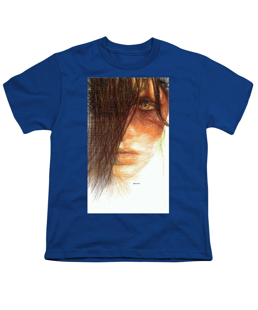 T-shirt pour jeunes - Portrait en studio au crayon 215