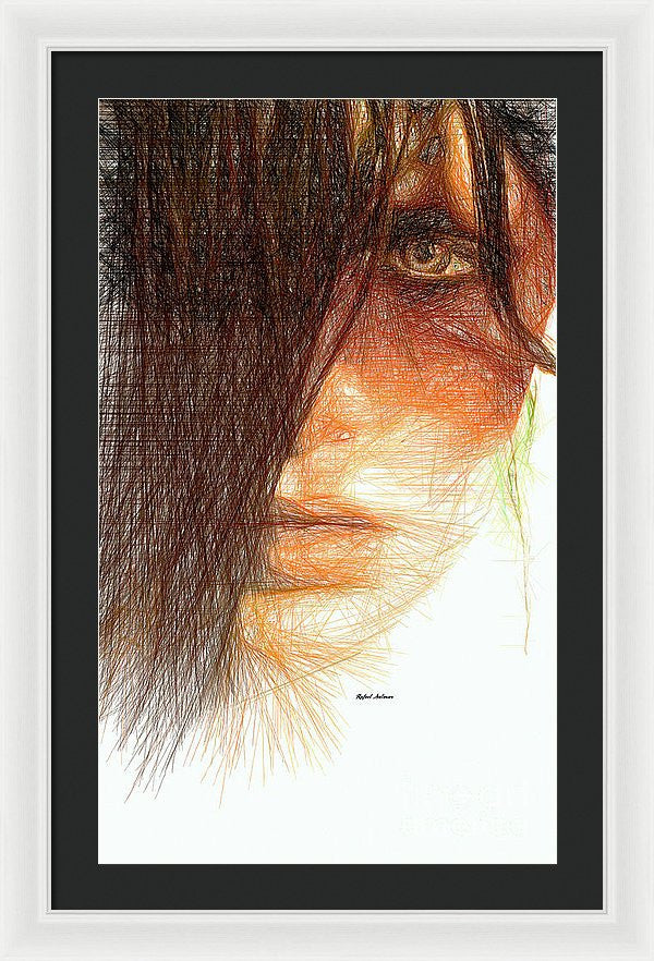 Framed Print - Studio Portrait In Pencil 215