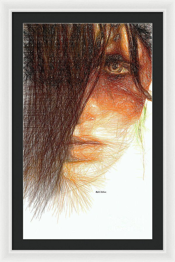 Framed Print - Studio Portrait In Pencil 215