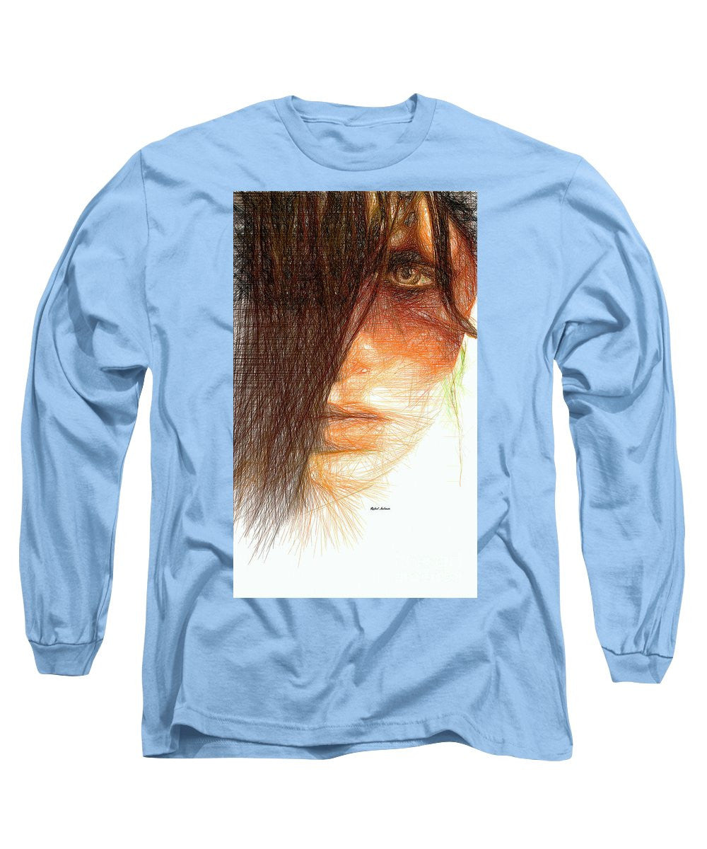 Long Sleeve T-Shirt - Studio Portrait In Pencil 215