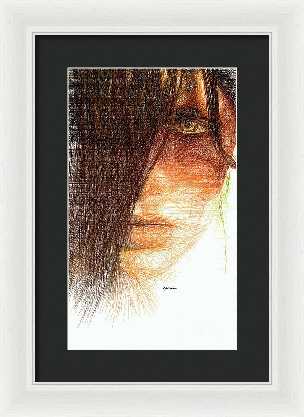 Framed Print - Studio Portrait In Pencil 215