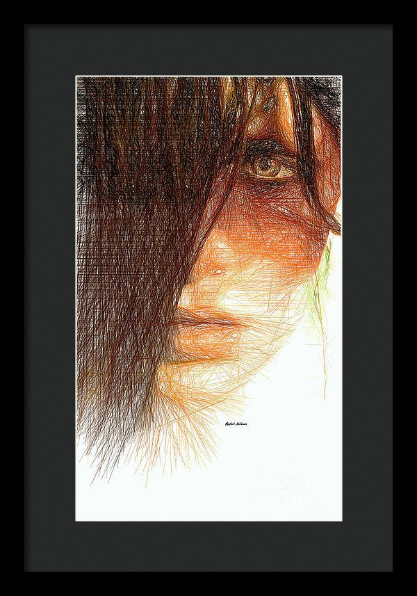 Framed Print - Studio Portrait In Pencil 215