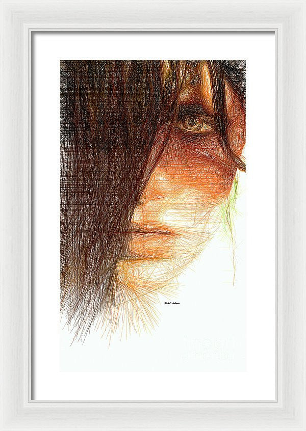 Framed Print - Studio Portrait In Pencil 215