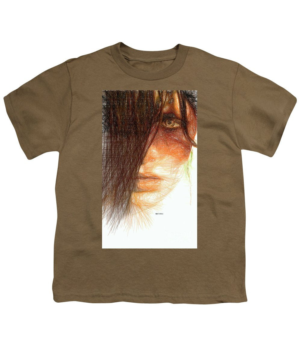 T-shirt pour jeunes - Portrait en studio au crayon 215