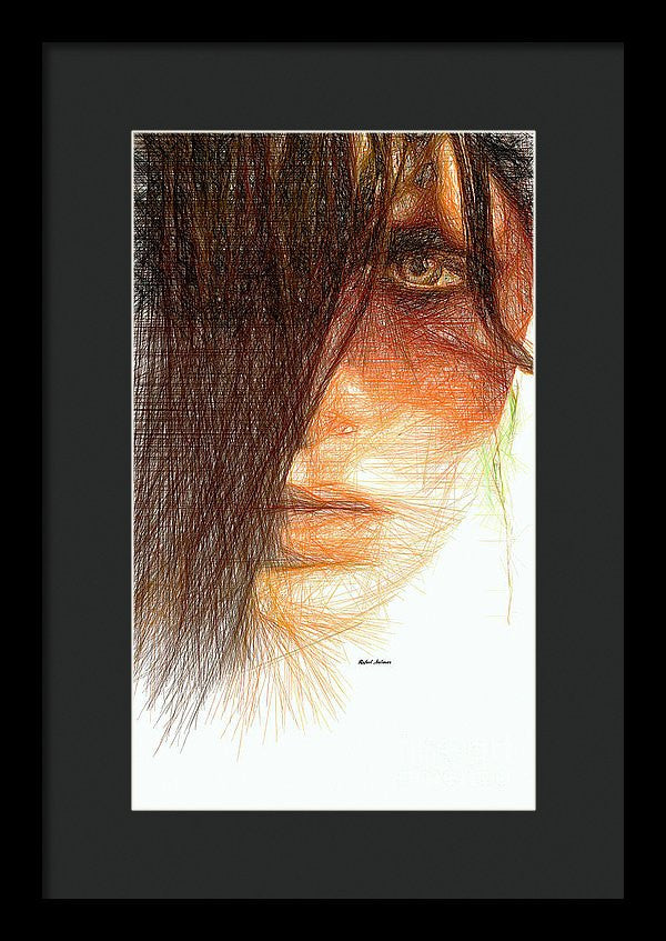 Framed Print - Studio Portrait In Pencil 215