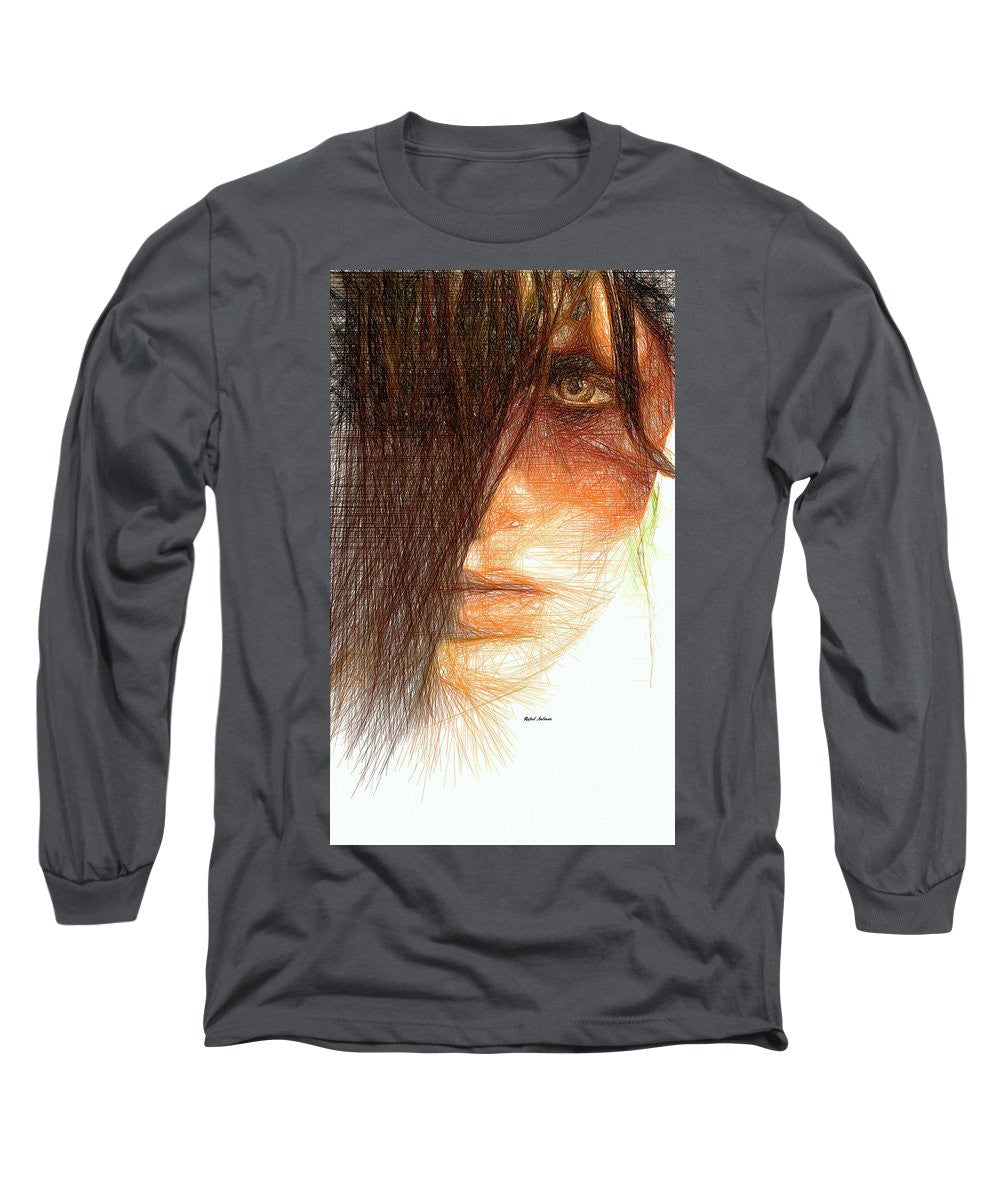 Long Sleeve T-Shirt - Studio Portrait In Pencil 215