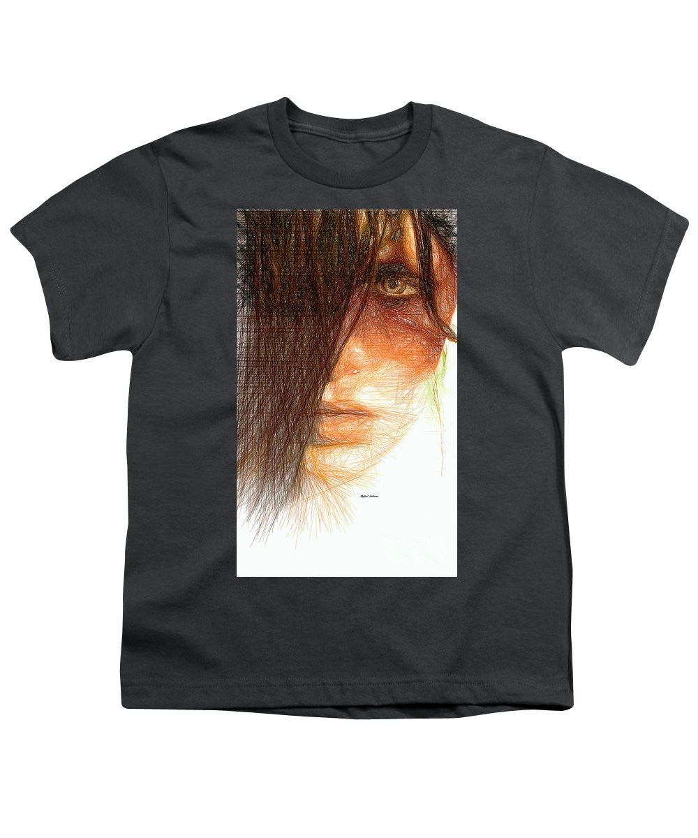 T-shirt pour jeunes - Portrait en studio au crayon 215