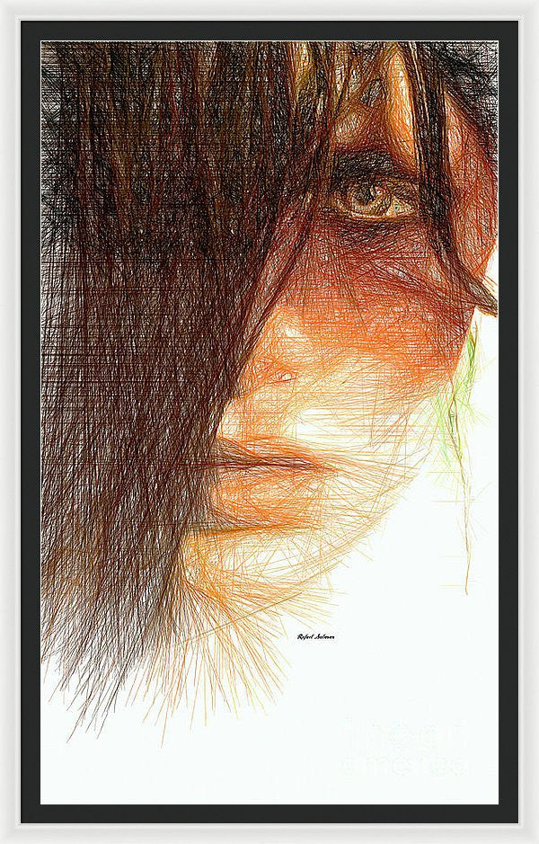 Framed Print - Studio Portrait In Pencil 215