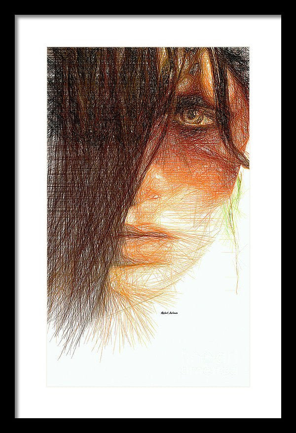 Framed Print - Studio Portrait In Pencil 215