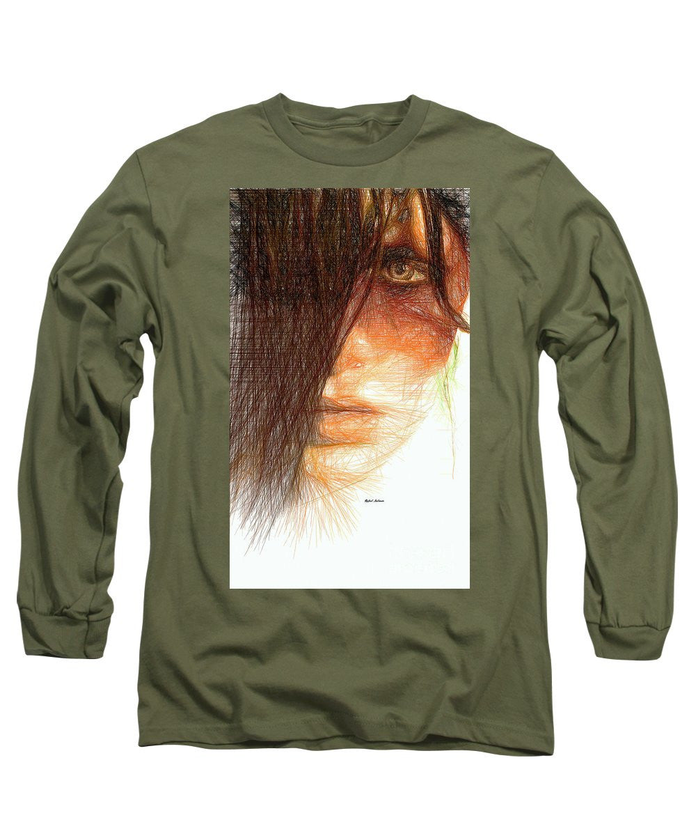 Long Sleeve T-Shirt - Studio Portrait In Pencil 215