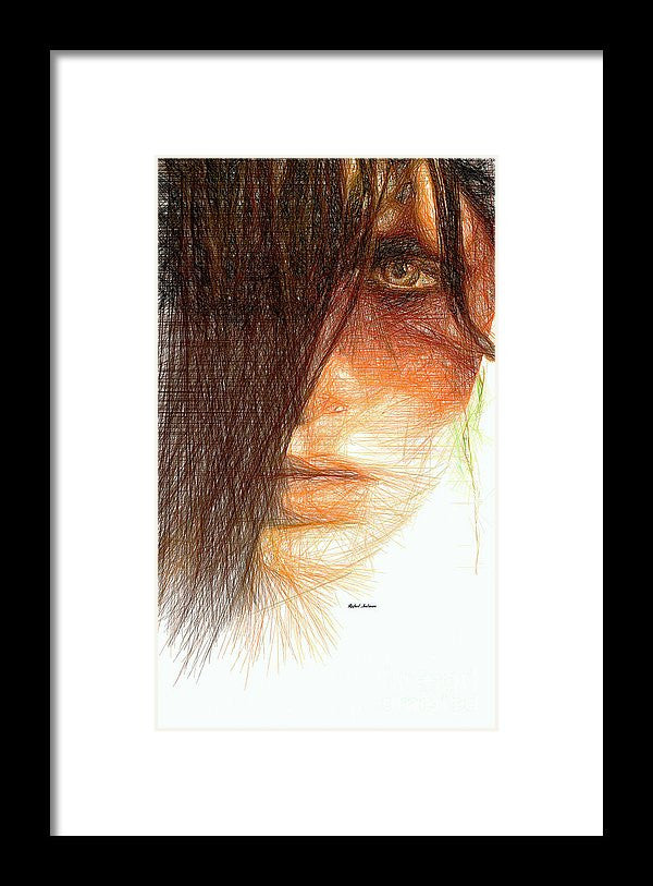 Framed Print - Studio Portrait In Pencil 215