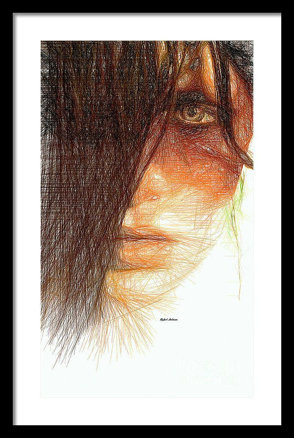 Framed Print - Studio Portrait In Pencil 215