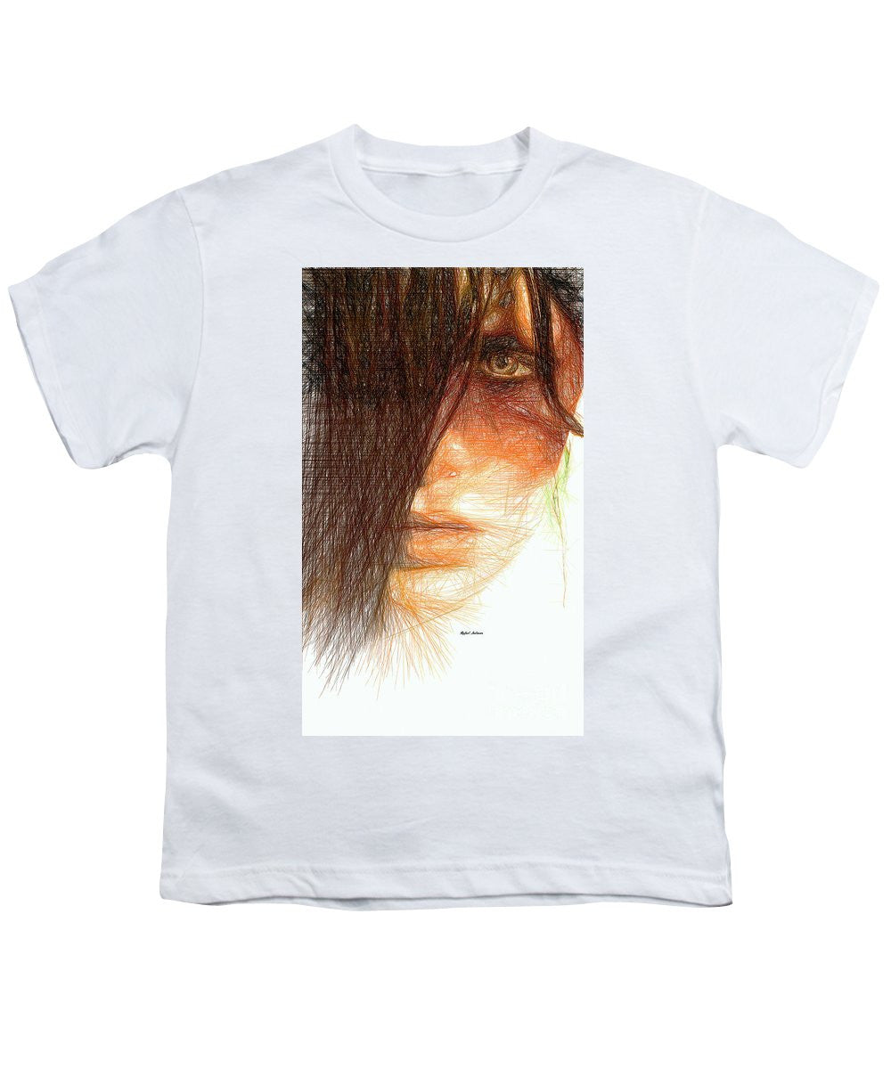 T-shirt pour jeunes - Portrait en studio au crayon 215