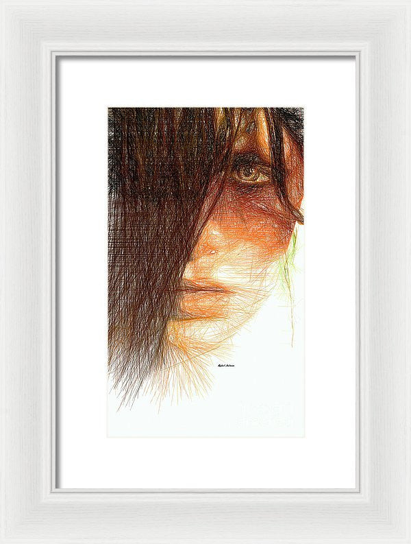 Framed Print - Studio Portrait In Pencil 215