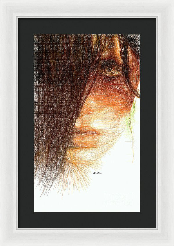 Framed Print - Studio Portrait In Pencil 215