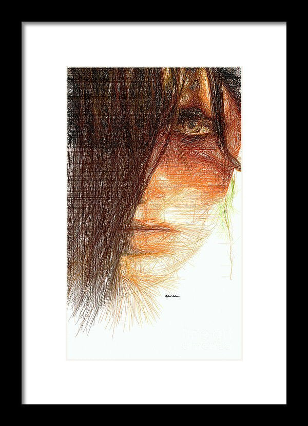 Framed Print - Studio Portrait In Pencil 215