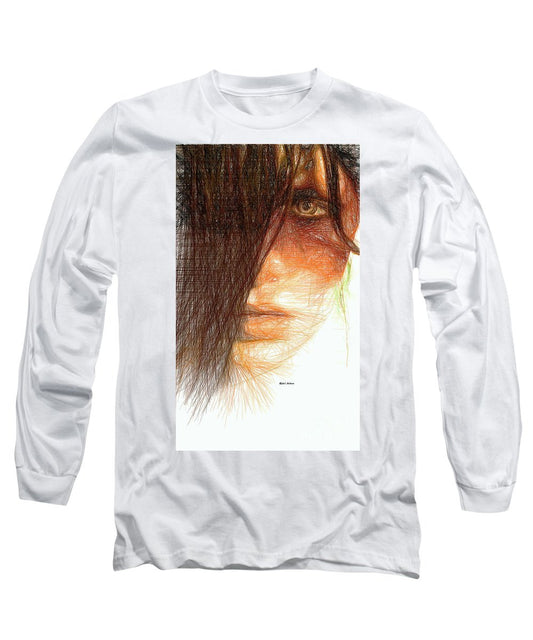 Long Sleeve T-Shirt - Studio Portrait In Pencil 215