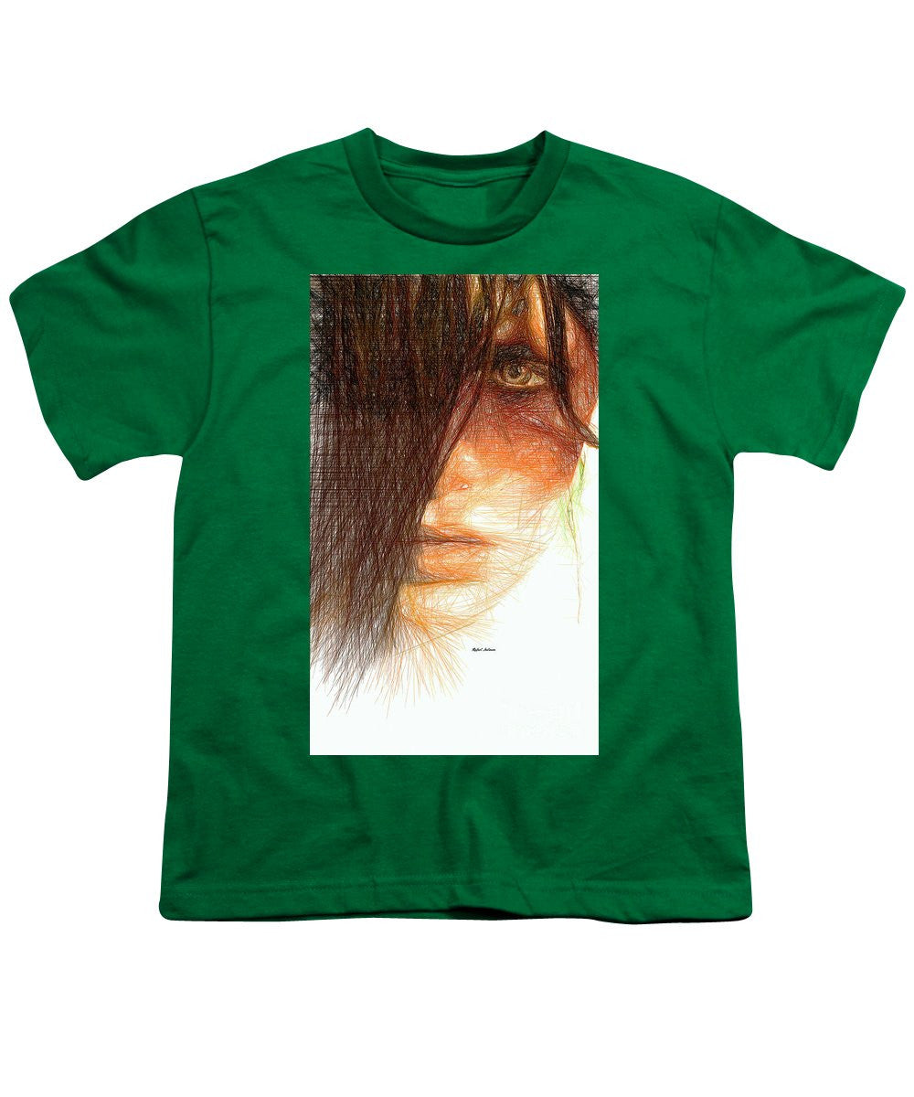 T-shirt pour jeunes - Portrait en studio au crayon 215