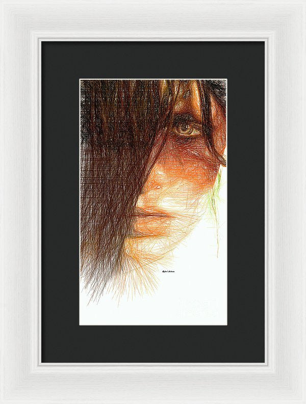 Framed Print - Studio Portrait In Pencil 215