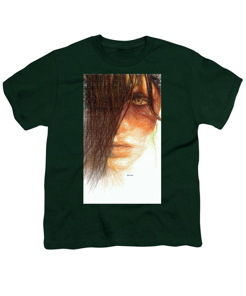 T-shirt pour jeunes - Portrait en studio au crayon 215