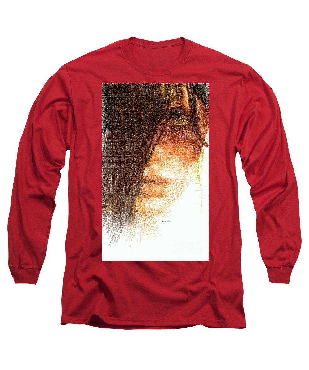 Long Sleeve T-Shirt - Studio Portrait In Pencil 215