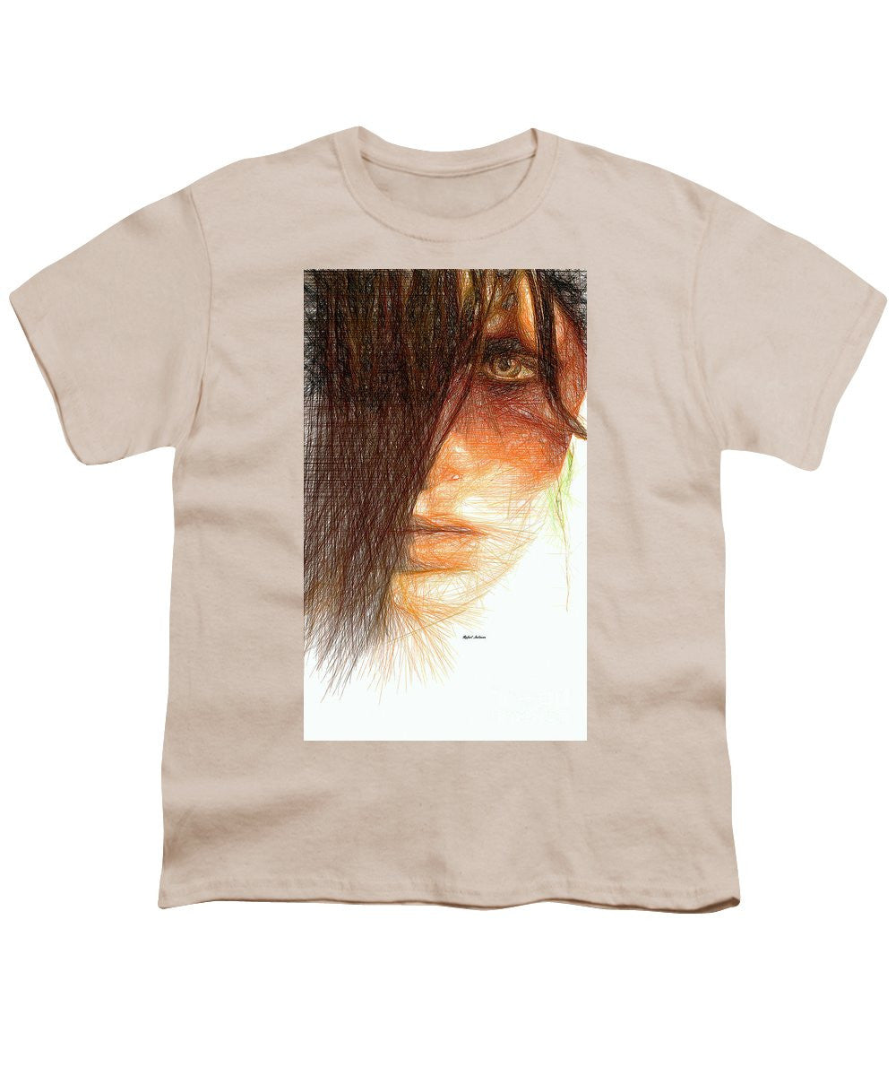 T-shirt pour jeunes - Portrait en studio au crayon 215