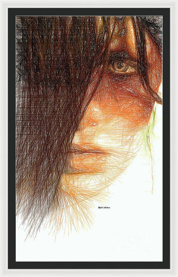 Framed Print - Studio Portrait In Pencil 215